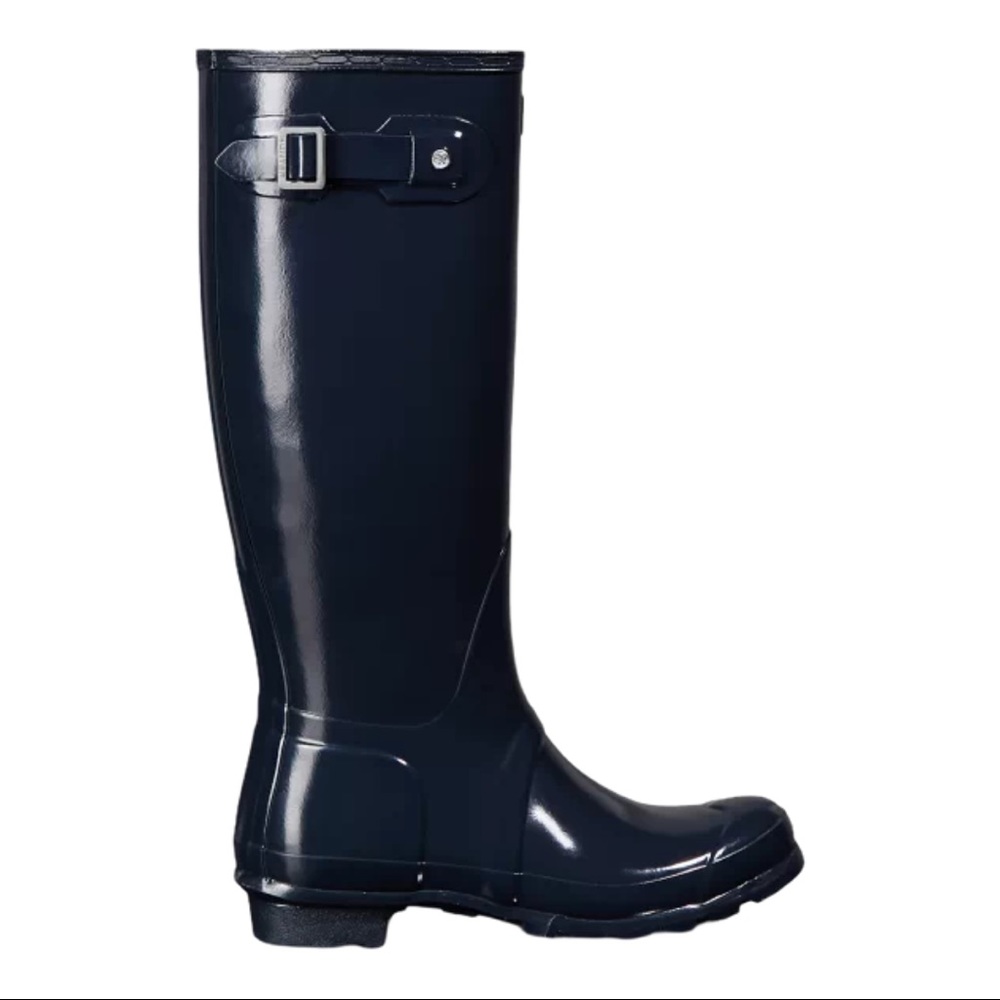 NEW HUNTER | Original Tall Gloss Boots - Navy - Picture 2 of 4